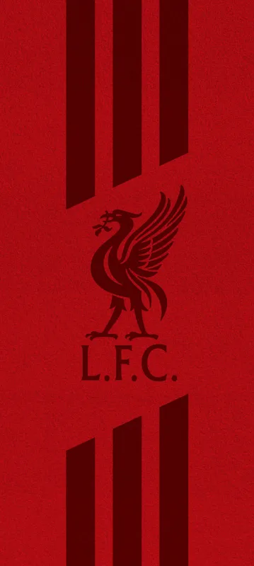 Aesthetic Liverpool FC Crest – Dark Red Stripes Mobile Background HD