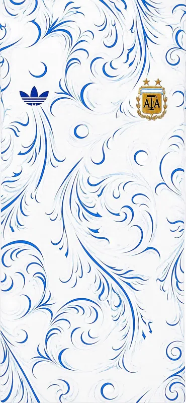 Argentina White Blue Floral Jersey FIFA World Cup 2026 Phone Wallpaper 4K