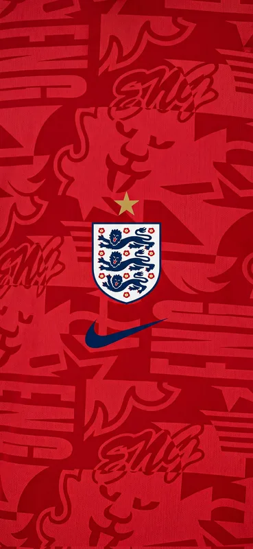 World Cup 2026 England Football Concept Art with Lion Pattern – High Resolution Smartphone Wallpaper