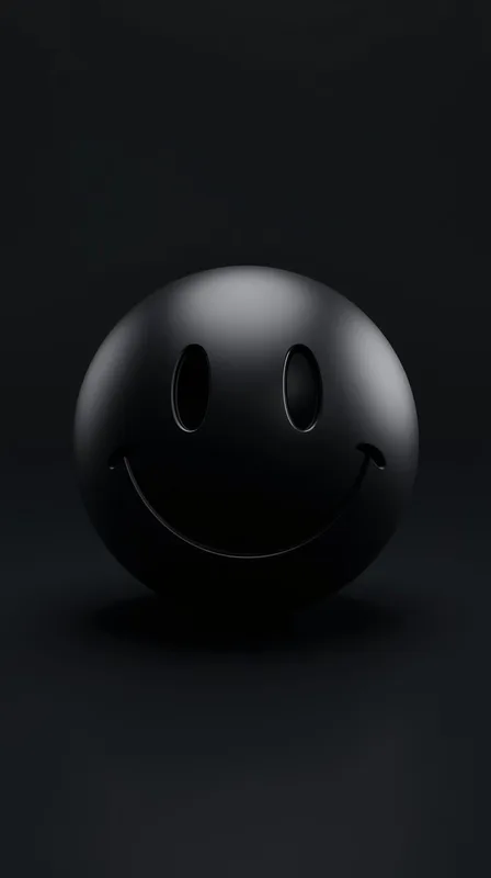 Minimalist Black Smiley Face Phone Wallpape