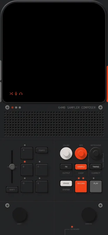 Dark Retro Music Sampler & Drum Machine Phone Wallpaper