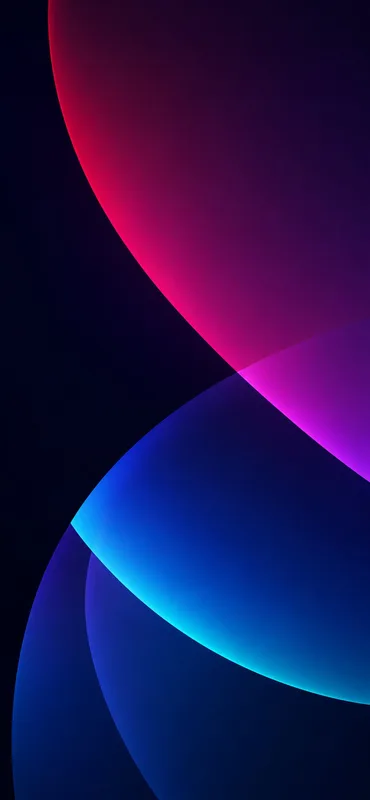 Curved Lines of Vibrant Colors on Dark Background