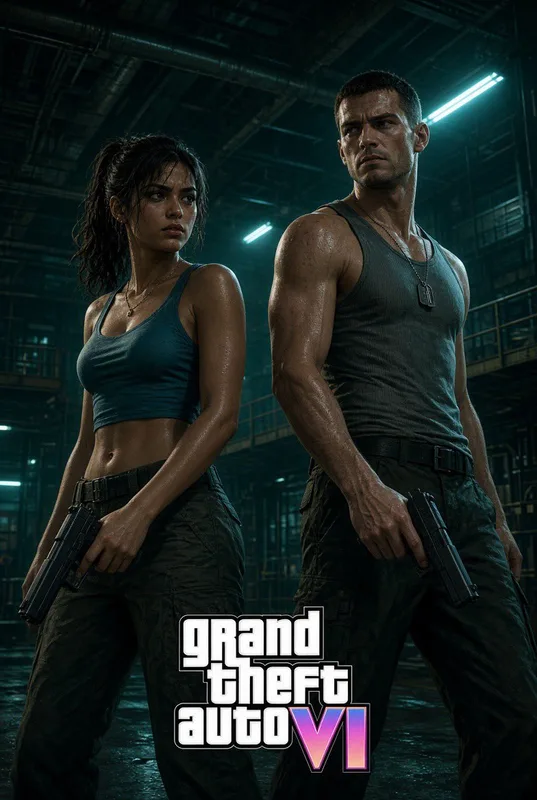Two Characters in Tactical Gear in an Industrial Setting