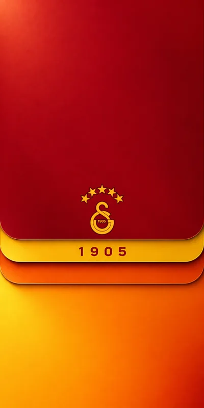 Red and Yellow Gradient with Galatasaray Football Club Emblem