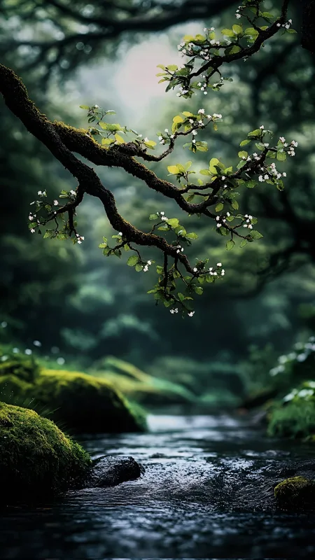 Enchanted Creek Nature Wallpaper