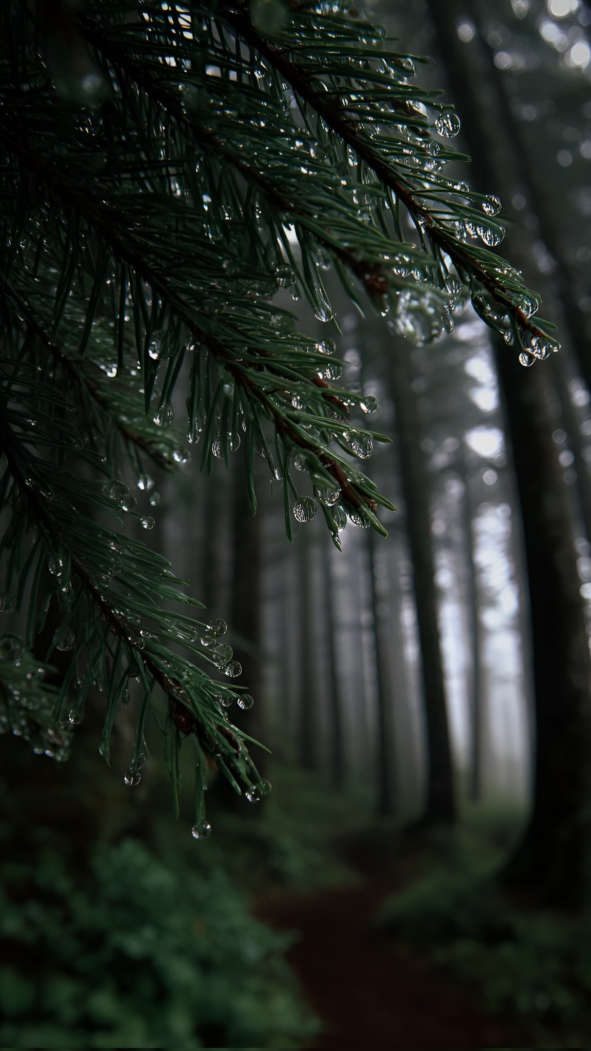 Rain-Washed Nature Wallpaper