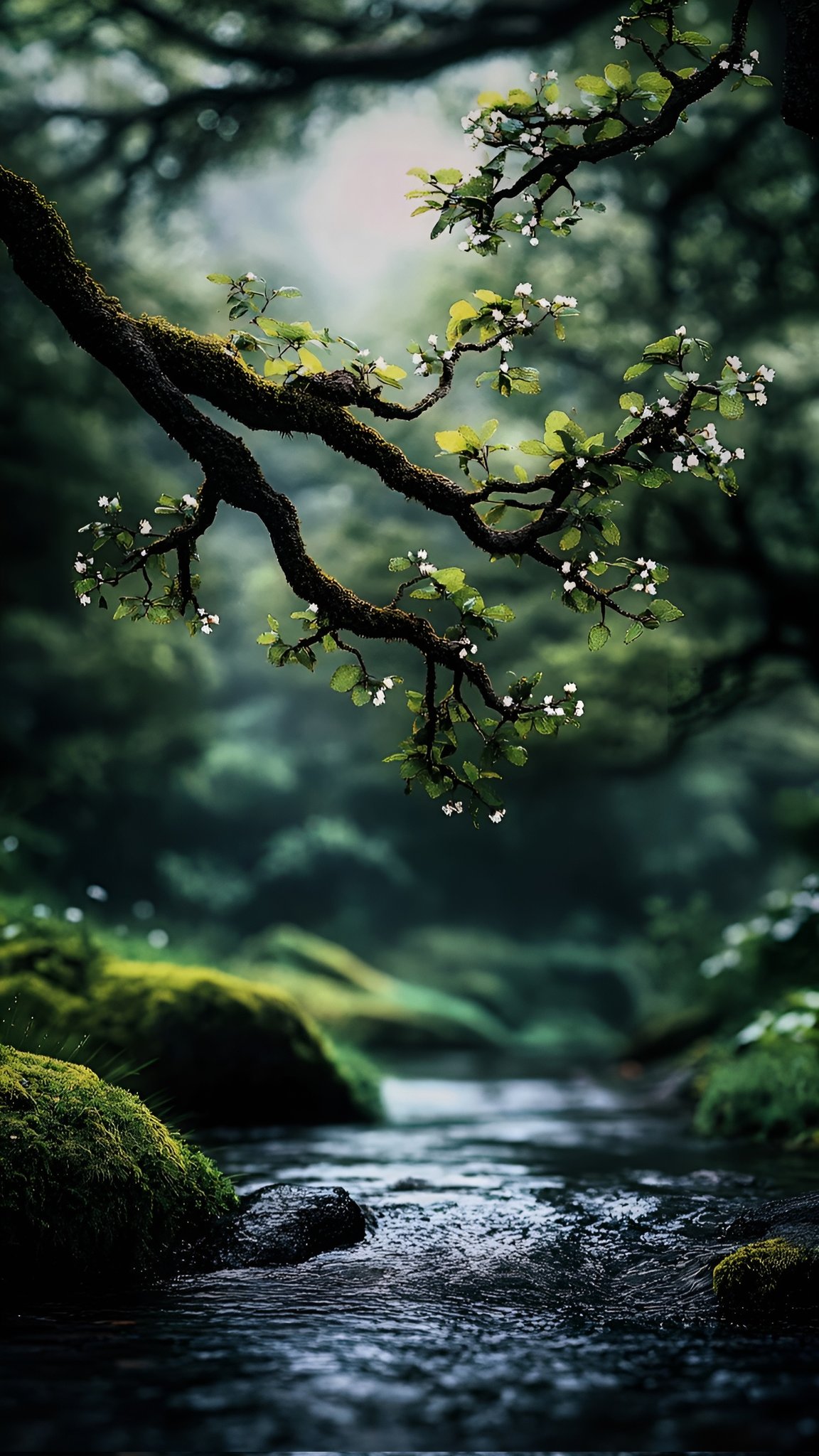 Enchanted Creek Nature Wallpaper
