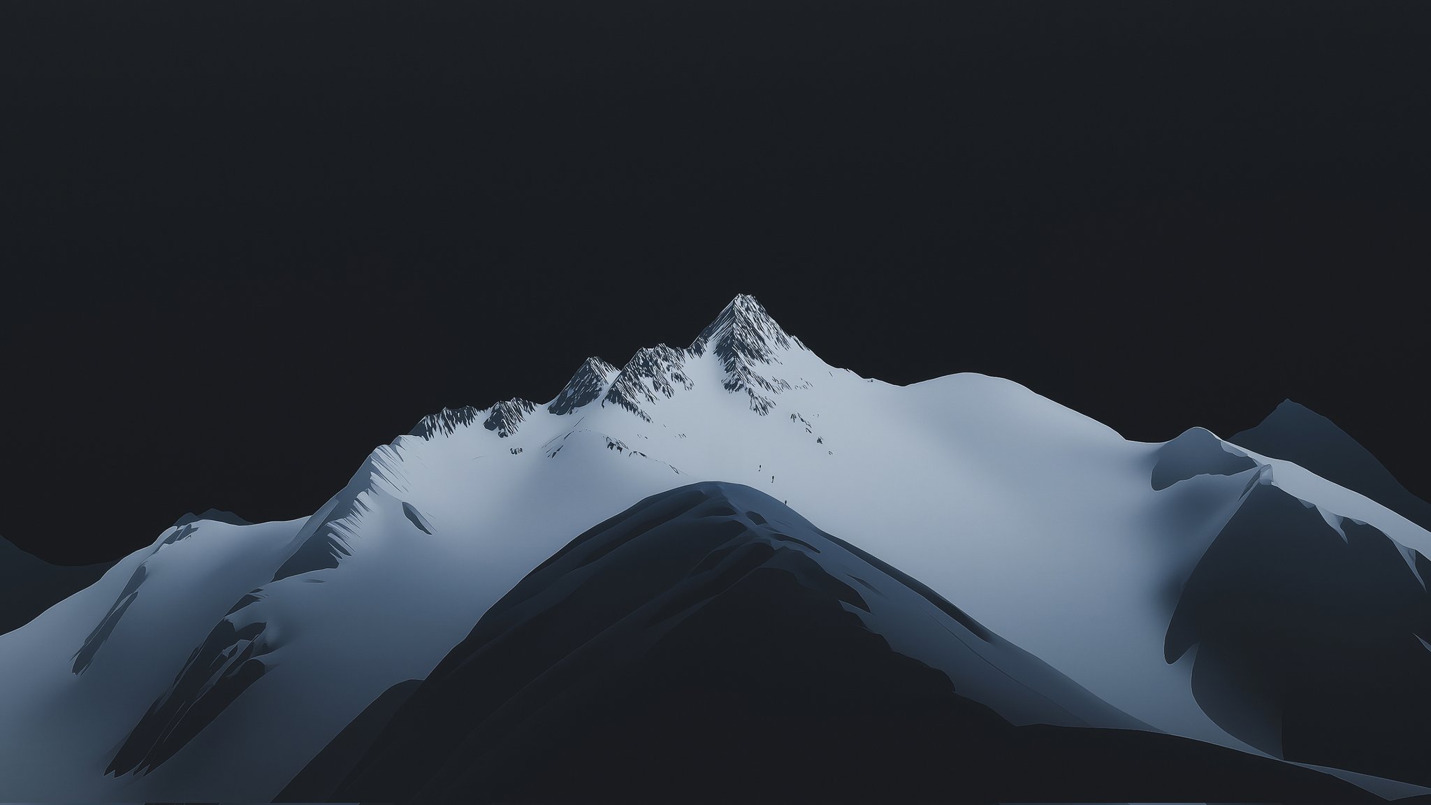 Mac Style Vector Snowy Mountain Background for PC HD