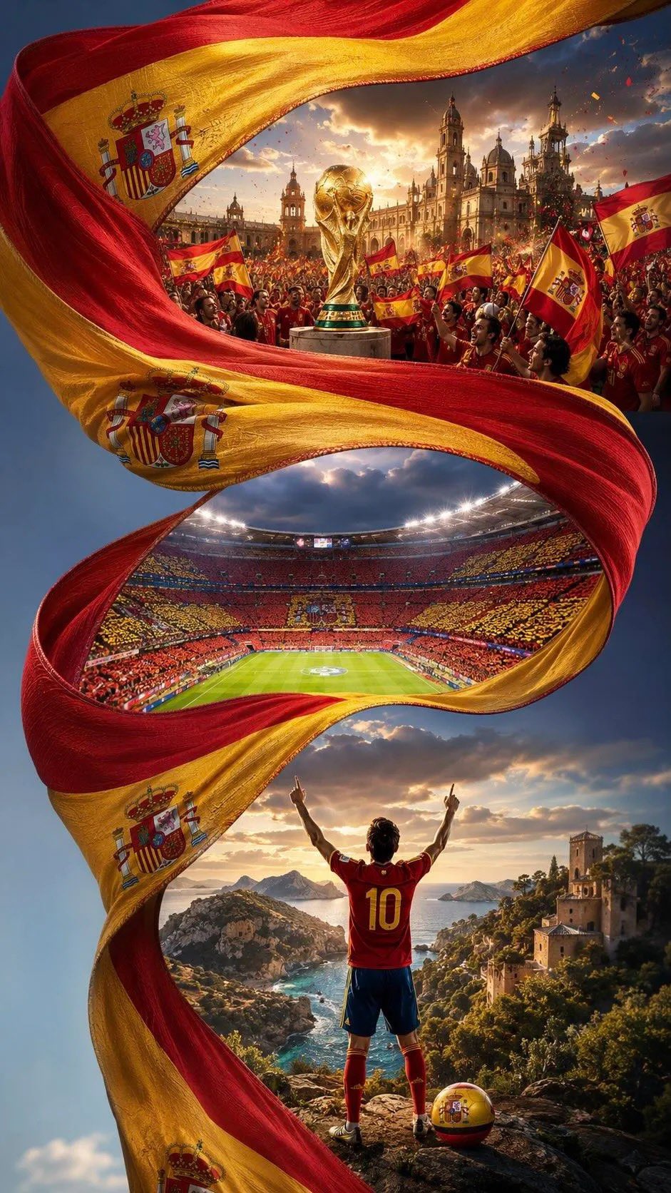 Spain Football Team FIFA World Cup 2026 Phone Wallpaper 4K