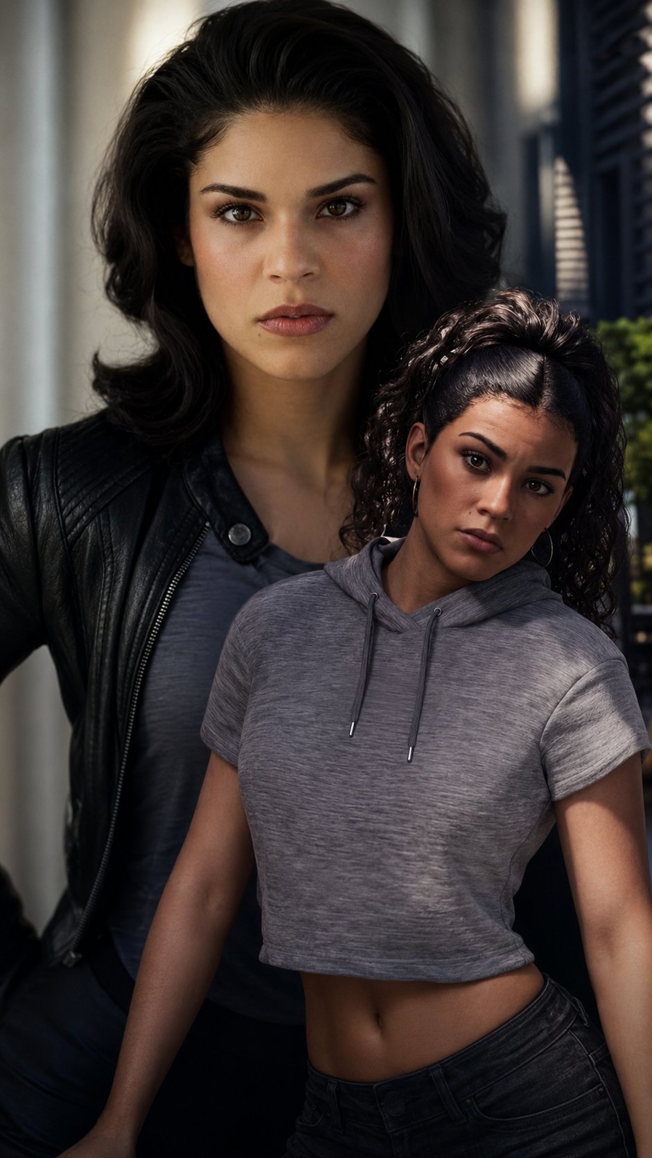 Grand Theft Auto VI Lucia Leather Jacket & Crop Top – Mobile Background HD