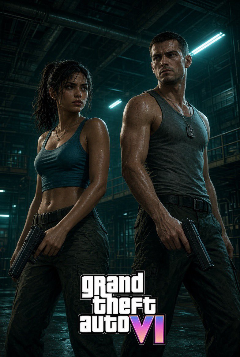 Two Characters in Tactical Gear in an Industrial Setting