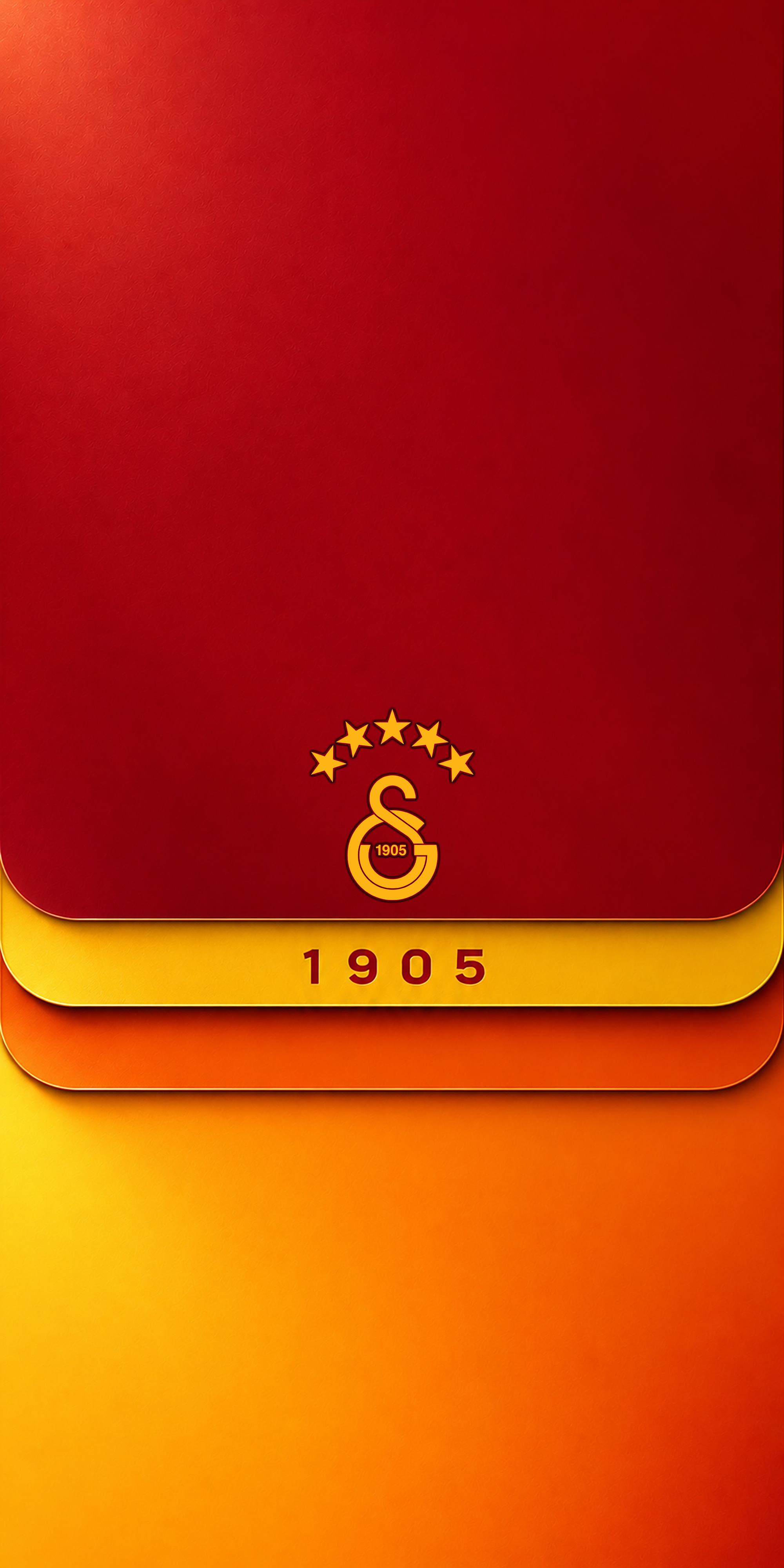 Red and Yellow Gradient with Galatasaray Football Club Emblem